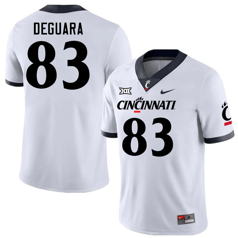 Cincinnati Bearcats #83 Josiah Deguara Big 12 Conference College Football Jerseys Stitched Sale-White